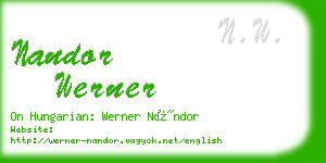 nandor werner business card